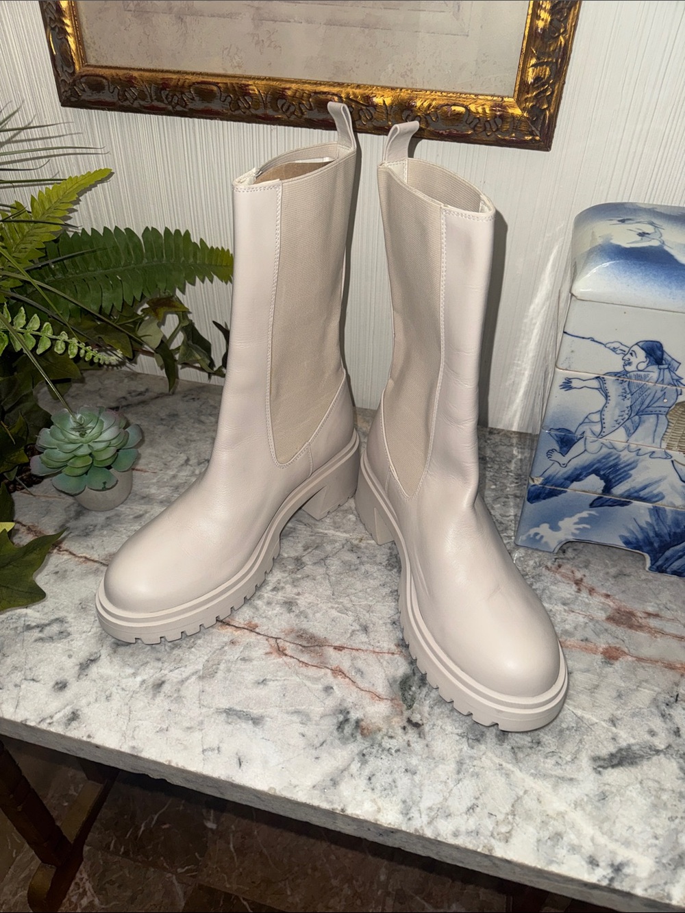 Women's Chunky Leather Boots
